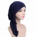  Turban Muslim Hijab Ruffle Cotton Cancer Chemo Caps Beanie Headwear Hat  eb-28295254